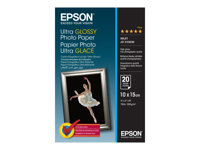 Epson Ultra Glossy Photo Paper - Brillante - 100 x 150 mm 20 hoja(s) papel fotográfico brillante - para EcoTank ET-2710, 2712, 2714, 2715, 2720, 2721, 2726, 2750, 2751, 2756, 4700, 4750 C13S041926