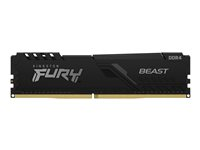 Kingston FURY Beast - DDR4 - kit - 32 GB: 2 x 16 GB - DIMM de 288 contactos - 3733 MHz / PC4-29800 - CL19 - 1.35 V - sin búfer - no ECC - negro KF437C19BB1K2/32