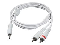 C2G - Cable de audio - miniconector estéreo macho a RCA macho - 3 m - blindado - blanco - para Apple iPod 80127