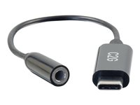 C2G USB C to Aux (3.5mm) Adapter - USB C Audio Adapter - USB-C a adaptador de conexión para auriculares - USB-C macho a miniconector estéreo hembra 54426