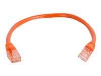 C2G Cat5e Booted Unshielded (UTP) Network Patch Cable - Cable de interconexión - RJ-45 (M) a RJ-45 (M) - 1 m - UTP - CAT 5e - moldeado, sin enganches, trenzado - naranja 83603