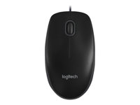 Logitech B100 - Ratón - diestro y zurdo - óptico - 3 botones - cableado - USB - negro 910-003357