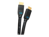 C2G 35ft Ultra Flexible 4K Active HDMI Cable Gripping 4K 60Hz - In-Wall M/M - Cable HDMI con Ethernet - HDMI macho a HDMI macho - 10.7 m - negro - activo, admite 4K60Hz C2G10383