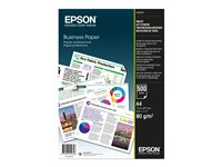 Epson Business Paper - A4 (210 x 297 mm) - 80 g/m² - 500 hoja(s) papel normal - para Epson L386; EcoTank ET-16500, L1455; Expression Premium XP-540, 900; WorkForce Pro WF-C869 C13S450075