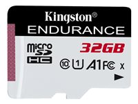 Kingston High Endurance - Tarjeta de memoria flash - 32 GB - A1 / UHS-I U1 / Class10 - microSDHC UHS-I SDCE/32GB