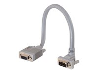 C2G Premium SXGA 90° Down Angled - Cable alargador VGA - HD-15 (VGA) (M) a HD-15 (VGA) (H) - 50 cm - conector de 90° 81073