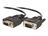 C2G - Cable alargador de puerto serie - DB-9 (H) a DB-9 (M) - 5 m - moldeado, tornillos de mariposa - negro 81379