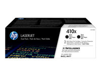 HP 410X - Paquete de 2 - Alto rendimiento - negro - original - LaserJet - cartucho de tóner (CF410XD) - para Color LaserJet Pro M452, MFP M377, MFP M477 CF410XD