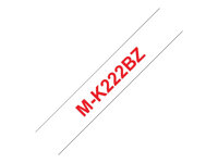 Brother M-K222BZ - Plástico - rojo sobre blanco - rollo (0,9 cm x 8 m) 1 bobina(s) cinta - para P-Touch PT-55, PT-55P, PT-90 MK222BZ