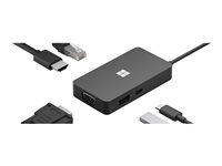 Microsoft USB-C Travel Hub - Estación de conexión - USB-C - VGA, HDMI - GigE - comercial 1E4-00003