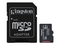 Kingston Industrial - Tarjeta de memoria flash (adaptador microSDHC a SD Incluido) - 16 GB - A1 / Video Class V30 / UHS-I U3 / Class10 - microSDHC UHS-I SDCIT2/16GB