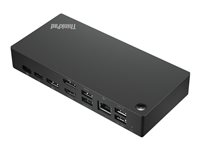 Lenovo ThinkPad Universal USB-C Smart Dock - Estación de conexión - USB-C - HDMI, 2 x DP - GigE - 135 vatios - Europa - para ThinkPad X1 Carbon Gen 9 20XW, 20XX; X1 Yoga Gen 6 20XY, 20Y0 40B20135EU