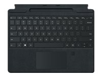 Microsoft Surface Pro Signature Keyboard with Fingerprint Reader - Teclado - con panel táctil, acelerómetro, bandeja de carga y almacenamiento Surface Slim Pen 2 - QWERTY - español - negro - comercial - para Surface Pro 8 8XG-00012