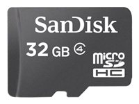 SanDisk - Tarjeta de memoria flash - 32 GB - Class 4 - microSDHC - negro SDSDQM-032G-B35