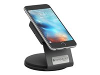 Compulocks SlideDock Universal Secured EMV / Phone / Tablet Stand - Base - para dispositivos móviles - bloqueable - negro - se puede instalar en la pared, escritorio, contador 199BSLDDCKB