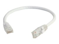 C2G Cat5e Booted Unshielded (UTP) Network Patch Cable - Cable de interconexión - RJ-45 (M) a RJ-45 (M) - 2 m - UTP - CAT 5e - moldeado, sin enganches, trenzado - blanco 83263