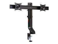 Kensington SmartFit Space-Saving Dual Monitor Arm - Kit de montaje - inclinación y giro - para 2 monitores - negro - tamaño de pantalla: hasta 27" - escritorio, pinza en C, ojal, montable en escritorio K55513WW