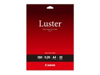 Canon Photo Paper Pro Luster LU-101 - Brillo - 260 micrones - A4 (210 x 297 mm) - 260 g/m² - 20 hoja(s) papel fotográfico brillante - para PIXMA PRO-1, PRO-10, PRO-100 6211B006