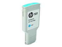 HP 727 - 300 ml - gran capacidad - cián - original - DesignJet - cartucho de tinta - para DesignJet T1500, T1530, T2500, T2530, T920, T930 F9J76A