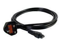 C2G Laptop Power Cord - Cable de alimentación - IEC 60320 C5 a BS 1363 (M) - CA 250 V - 2 m - moldeado - negro - Reino Unido 80602