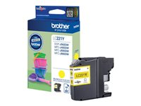 Brother LC221Y - Amarillo - original - blíster - cartucho de tinta - para Brother DCP-J562DW, MFC-J480DW, MFC-J680DW, MFC-J880DW LC221YBP