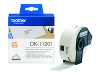 Brother DK-11201 - Negro sobre blanco - 29 x 90 mm 400 etiqueta(s) (1 bobina(s) x 400) etiquetas de direcciones - para Brother QL-1050, 1060, 500, 550, 560, 570, 580, 600, 650, 700, 710, 720, 820 DK11201