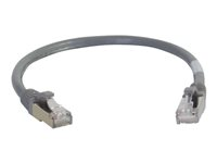 C2G Cat6a Booted Shielded (STP) Network Patch Cable - Cable de interconexión - RJ-45 (M) a RJ-45 (M) - 10 m - STP - CAT 6a - moldeado, sin enganches, trenzado - gris 89922