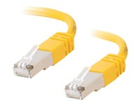 C2G Cat5e Booted Shielded (STP) Network Patch Cable - Cable de interconexión - RJ-45 (M) a RJ-45 (M) - 15 m - STP - CAT 5e - moldeado - amarillo 83816