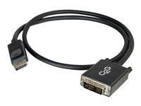 C2G 15ft DisplayPort to DVI-D Adapter Cable - M/M - Cable adaptador - Conforme a la TAA - DisplayPort (M) a DVI-D (M) - 4.57 m - tornillos de mariposa, admite 1920x1200 (WUXGA) - negro 54342