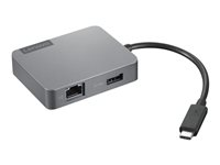 Lenovo Travel Hub Gen2 - Estación de conexión - USB-C - VGA, HDMI - GigE - para ThinkCentre M70s Gen 3; M70t Gen 3; ThinkPad E14 Gen 4; Z13 Gen 1; Yoga Slim 7 Pro 14 4X91A30366