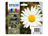 Epson 18XL Multipack - Paquete de 4 - XL - negro, amarillo, cián, magenta - original - blíster con alarma de RF - cartucho de tinta - para Expression Home XP-212, 215, 225, 312, 315, 322, 325, 412, 415, 422, 425 C13T18164022