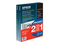 Epson Glossy Photo Paper BOGOF - Brillante - 100 x 150 mm - 255 g/m² - 40 hoja(s) papel fotográfico brillante (paquete de 2) - para EcoTank ET-2650, 2750, 2751, 2756, 3750, 4750, 7700, 7750; Expression Home HD XP-15000 C13S042167