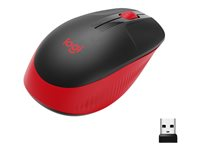 Logitech M190 - Ratón - óptico - 3 botones - inalámbrico - receptor inalámbrico USB - rojo 910-005908