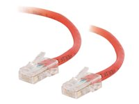 C2G Cat5e Non-Booted Unshielded (UTP) Network Crossover Patch Cable - Cable cruzado - RJ-45 (M) a RJ-45 (M) - 1 m - UTP - CAT 5e - trenzado, uniboot - rojo 83332