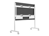 Steelcase Roam Collection - Carrito - para tablero de presentaciones interactivo - blanco ártico, gris Microsoft - tamaño de pantalla: 85" - para Microsoft Surface Hub 2S 85" STPM2CART85