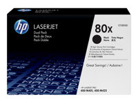 K/HP 80X Black Dual Pk LJ Toner Cartrdge CF280XD?QTY2