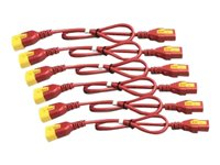 APC - Kit de cable de alimentación - IEC 60320 C13 a IEC 60320 C14 - 10 A - 1.2 m - rojo - para P/N: SCL500RMI1UC, SCL500RMI1UNC, SMT3000I-AR, SMT3000R2I-AR, SMTL750RMI2UC, SRT1500RMXLI AP8704S-WWX340