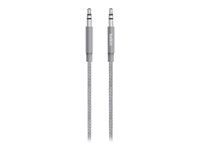 Belkin MIXIT metálico Aux Cable - Cable de audio - miniconector estéreo macho a miniconector estéreo macho - 1.2 m - gris AV10164BT04-GRY