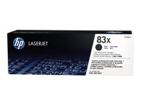 HP 83X - Alto rendimiento - negro - original - LaserJet - cartucho de tóner (CF283X) - para LaserJet Pro M201d, M201dw, M201n, MFP M225dn, MFP M225dw CF283X