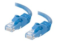 C2G Cat6 Booted Unshielded (UTP) Crossover Patch Cable - Cable cruzado - RJ-45 (M) a RJ-45 (M) - 50 mm - UTP - CAT 6 - moldeado, sin enganches, trenzado - azul 83522