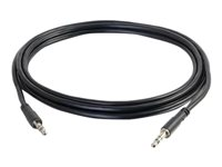 C2G Slim 10ft Slim Aux 3.5mm Audio Cable - M/M - Cable de audio - miniconector estéreo macho a miniconector estéreo macho - 3.05 m - blindado - negro 22602