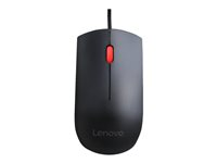 Lenovo Essential - Ratón - diestro y zurdo - óptico - 3 botones - cableado - USB - negro - para IdeaPad S340-14; ThinkCentre M90a Gen 3; M90a Pro Gen 3; M90q Gen 2; M90t Gen 3 4Y50R20863