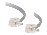 C2G RJ11 6P4C Straight Modular Cable - Cable de teléfono - RJ-11 (M) a RJ-11 (M) - 5 m - gris 83866