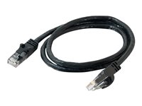 C2G Cat6 Booted Unshielded (UTP) Network Patch Cable - Cable de interconexión - RJ-45 (M) a RJ-45 (M) - 50 cm - UTP - CAT 6 - moldeado, sin enganches, trenzado - negro 83405