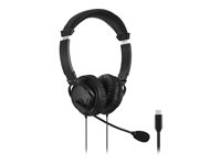 Kensington Hi-Fi USB-C Headphones with Mic - Auricular - en oreja - cableado - USB-C - negro K97457WW