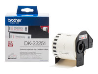 Brother DK22251 - Negro/rojo sobre blanco - Rollo (6,2 cm x 15,24 m) 1 bobina(s) papel continuo de etiqueta DK22251