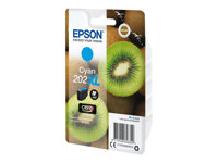 Epson 202XL - 8.5 ml - gran capacidad - cián - original - blíster - cartucho de tinta - para Expression Premium XP-6000, XP-6005, XP-6100, XP-6105 C13T02H24010