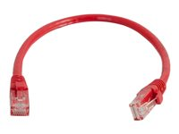 C2G Cat6 Booted Unshielded (UTP) Network Patch Cable - Cable de interconexión - RJ-45 (M) a RJ-45 (M) - 50 cm - UTP - CAT 6 - moldeado, sin enganches, trenzado - rojo 83445