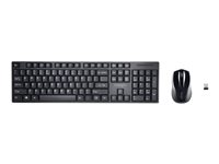 Kensington Pro Fit Low-Profile Desktop Set - Juego de teclado y ratón - inalámbrico - 2.4 GHz - francés - negro K75230FR