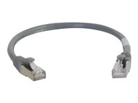 C2G Cat6a Booted Shielded (STP) Network Patch Cable - Cable de interconexión - RJ-45 (M) a RJ-45 (M) - 3 m - STP - CAT 6a - moldeado, sin enganches, trenzado - gris 89904